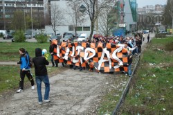 Пасхальное шествие донецких фанатов