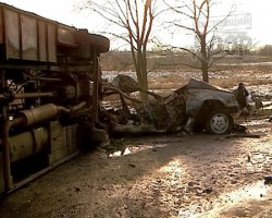 Автокатастрофа под Харьковом: сгорели автобус и Мерседес, 5 человек погибли, 20 ранены