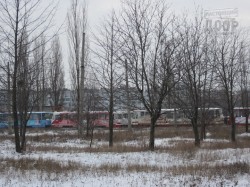Трамваи на Салтовском депо покалечили друг друг друга