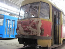 Трамваи на Салтовском депо покалечили друг друг друга