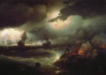 айвазовский, петр первый на красной горке,картина
