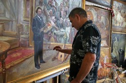 Харьковчане нарисовали "фотографию" Репина и его казаков