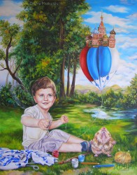 Медведев соорудил воздушный шар с Кремлем. Фото из личного архива Н. Бакуменко
