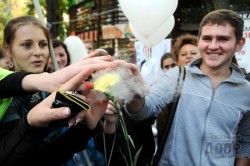 В центре Харькова баловались жидким азотом