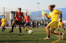 Музыканты обыграли писателей в футбол