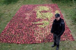 Художника упрекнули за то, что он создал портрет основателя Apple из «съедобных» яблок
