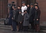 Возле Госпрома и Дома архитекторов снимают фильм