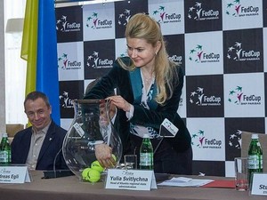 Юлия Светличная приняла участие в жеребьевке теннисного Кубка Федерации