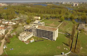 Харьков с высоты — недостроенный санаторий в Журавлевском гидропарке