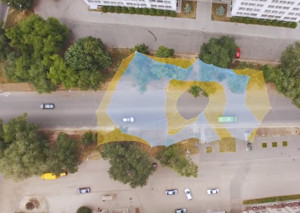 Харьков с высоты — воздушная инсталляция в центре города