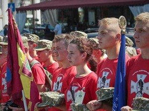 Участники военно-патриотической игры «Джура» — будущее страны. Светличная