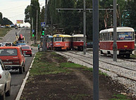 Салтовка: на новых рельсах столкнулись два трамвая (ФОТО)