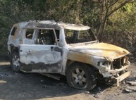 Покушение на убийство: на Харьковщине выстрелом из гранатомета сожгли автомобиль (ФОТО)