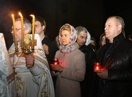 Юлия Светличная приняла участие в Пасхальном богослужении (ФОТО, ВИДЕО)