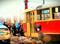 Дрифт трамвая №26 на Шевченко (ФОТО)