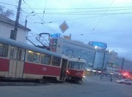 Дрифт трамвая на Киевской – фото