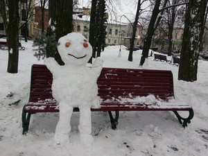 Возле Зеркальной струи проходит парад снеговиков (ФОТО)