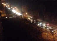 Вечерняя пробка по дороге в «Караван»
