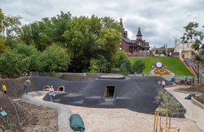 В Саржином яру строят велодорожку с эстакадой