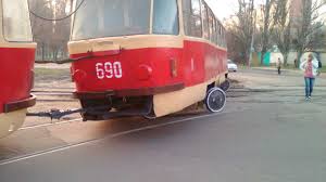 В Харькове случился очередной трамвайный «дрифт»