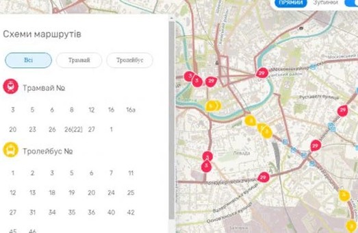 За харьковскими трамваями и троллейбусами теперь можно следить онлайн