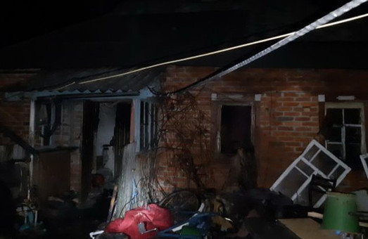 Под Харьковом во время пожара пострадал мужчина