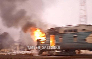 В харьковской электричке загорелась кабина  (ФОТО)
