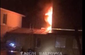 На Салтовке горела квартира в многоэтажке (ВИДЕО)