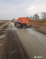 На Харьковщине продолжается ремонт дороги Изюм - Барвенково (ФОТО)