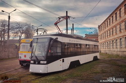 Корпорация "Эталон" привезла свой трамвай в Одессу (ВИДЕО)